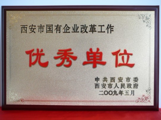 2009年5月，被西安市委、市政府評為西安市國企業(yè)改革工作優(yōu)秀單位